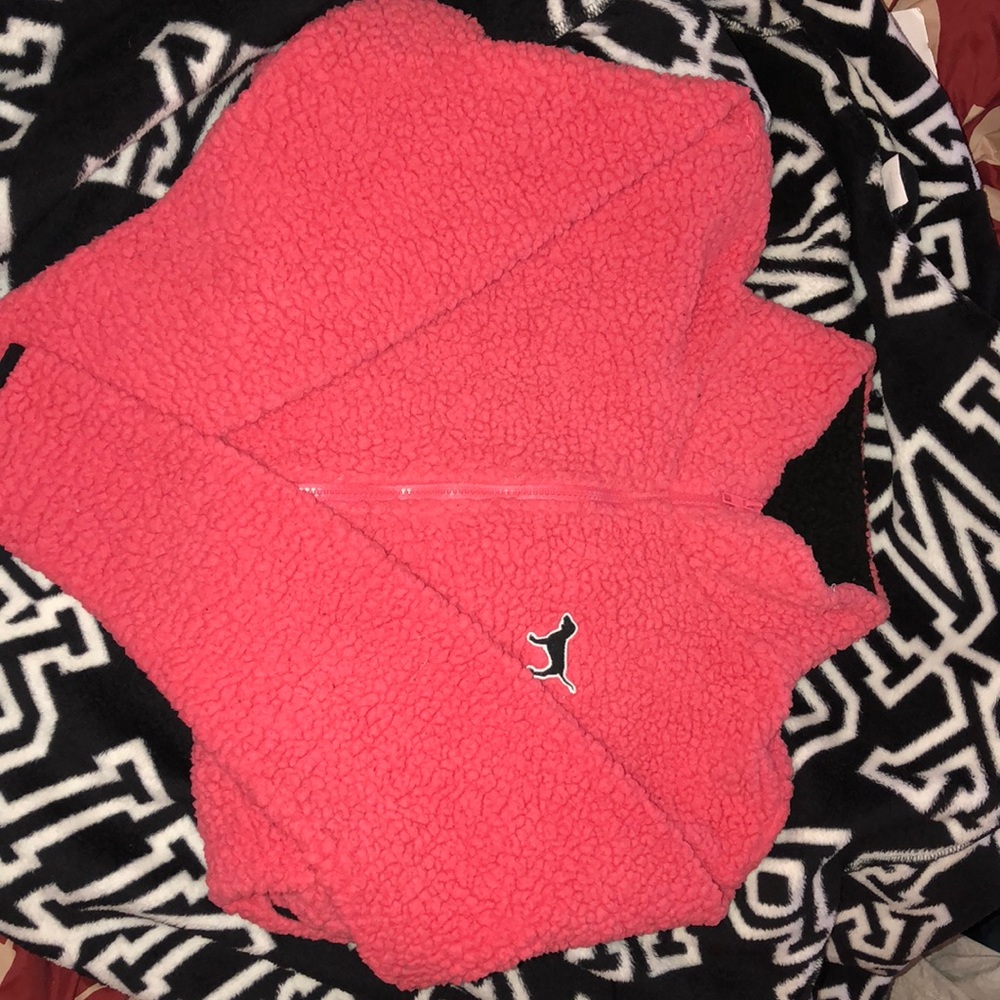 PINK Sherpa Full Zip Size XS